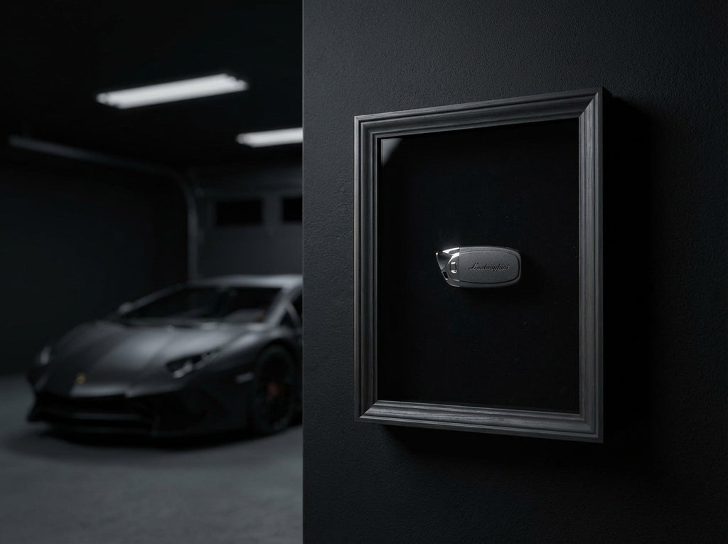 Lamborghini Schlüssel Rahmen Alcantara