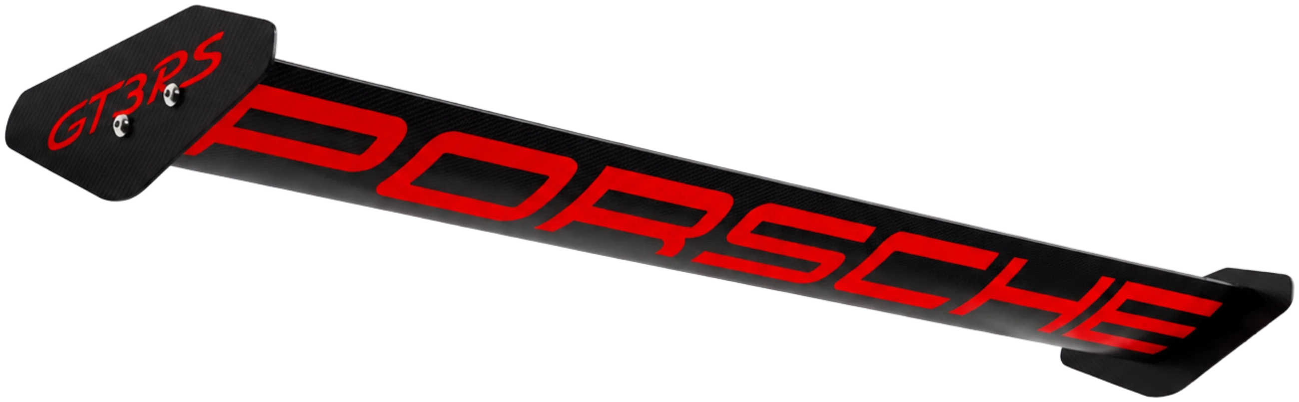 GT3 911 Spoiler Wandregal aus mattschwarzem Aluminium